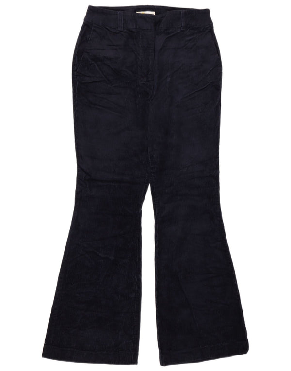 Pantaloni di velluto a coste a vita alta da donna Boden UK 12 Medium W30 L30 Blu navy