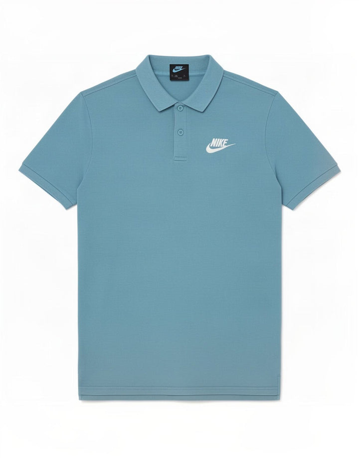 Polo Nike da uomo grande in cotone blu