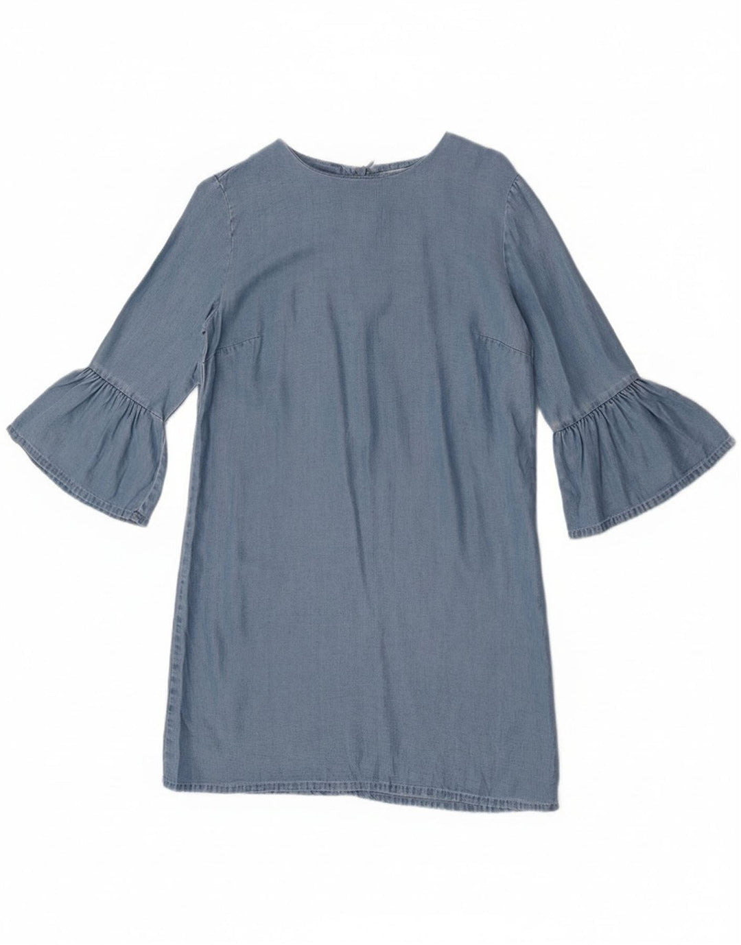 Abito a trapezio da donna Zara con maniche a 3/4 UK 10 Piccolo Lyocell blu