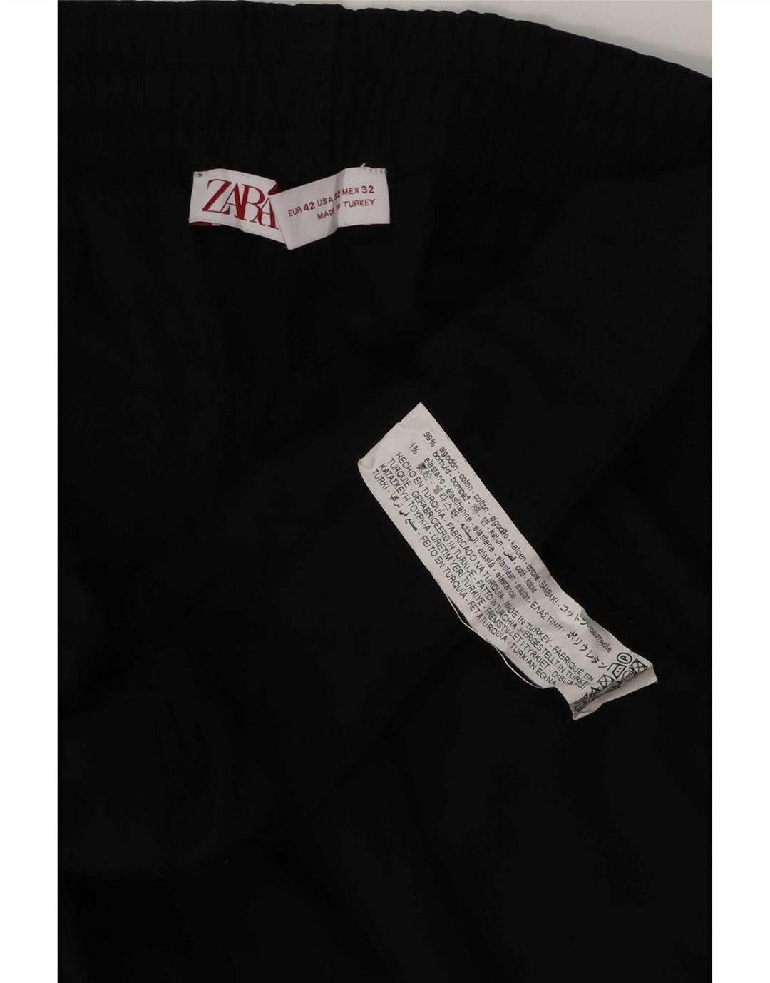 Pantaloncini cargo da uomo Zara EU 42 Large W32 cotone nero