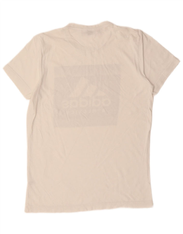 T-shirt grafica da uomo Adidas Top piccola in cotone bianco