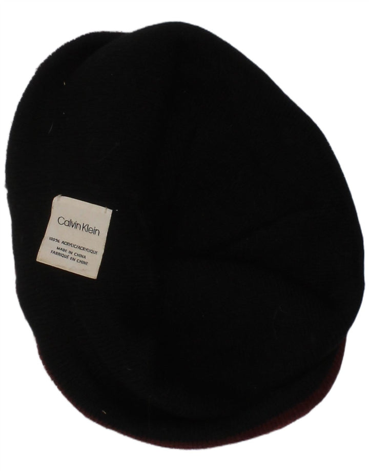 Cappello a cuffia da uomo Calvin Klein taglia unica in acrilico bordeaux