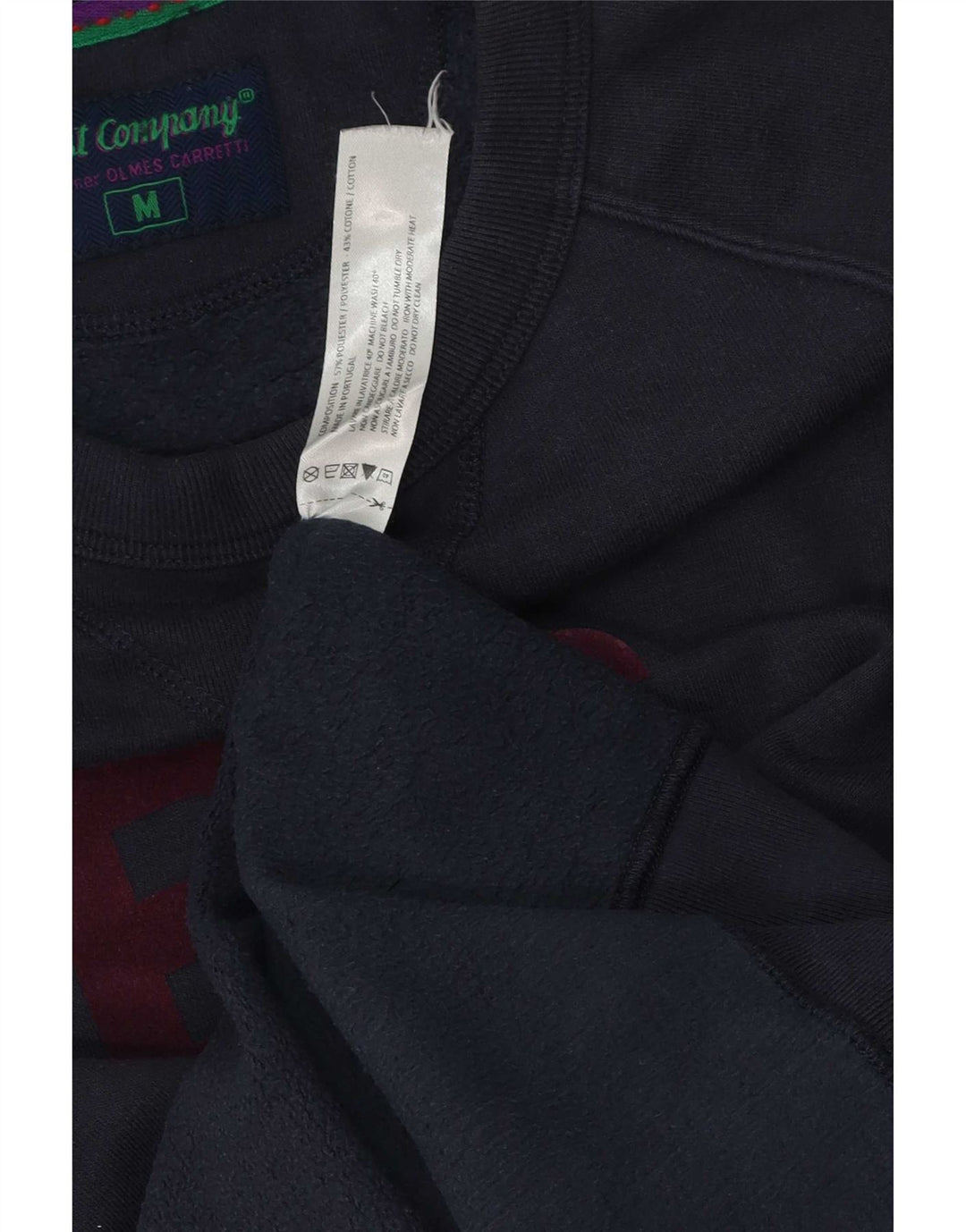 Felpa grafica da uomo Best Company, maglione medio, blu navy, in poliestere