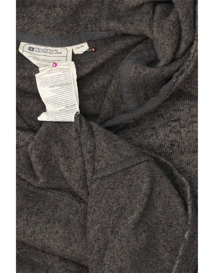 Felpa con cappuccio e zip da uomo Mountain Warehouse XL Poliestere chiazzato grigio