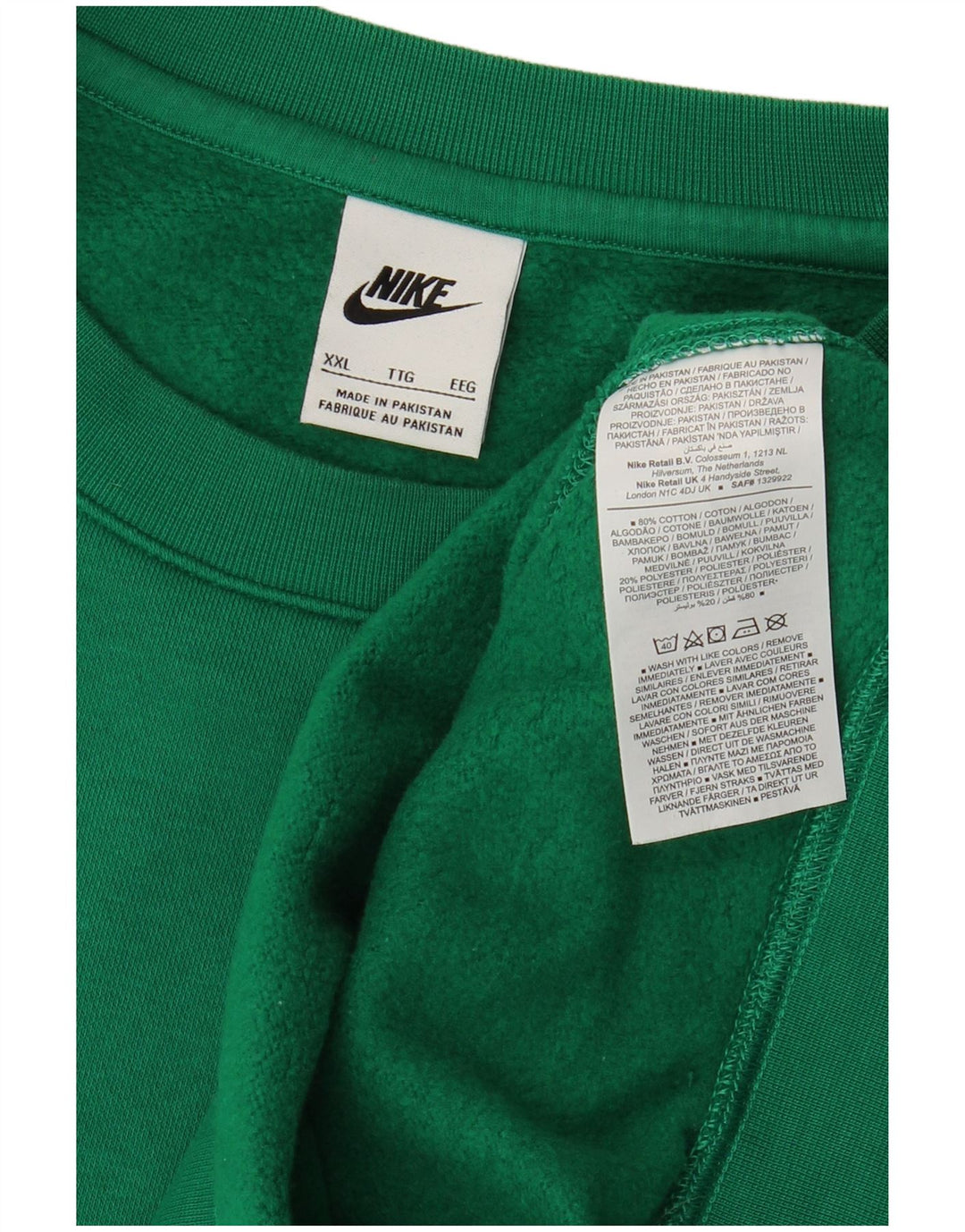 Felpa Nike Uomo Maglione 2XL Cotone Verde