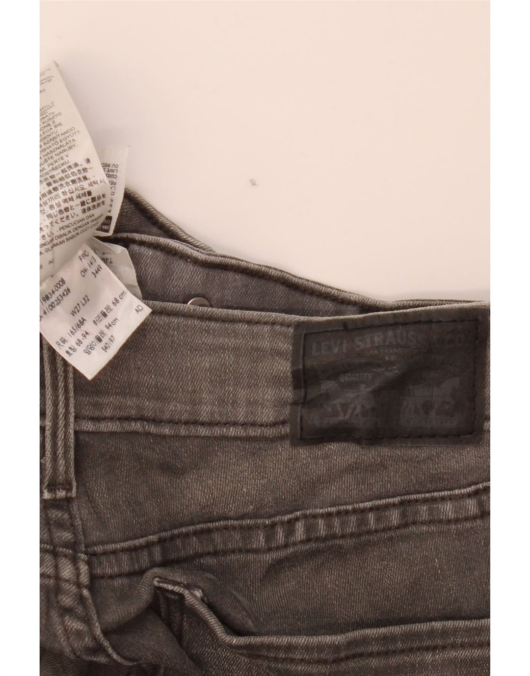 Jeans skinny Levi's 511 Curvy da donna W27 L30 cotone grigio