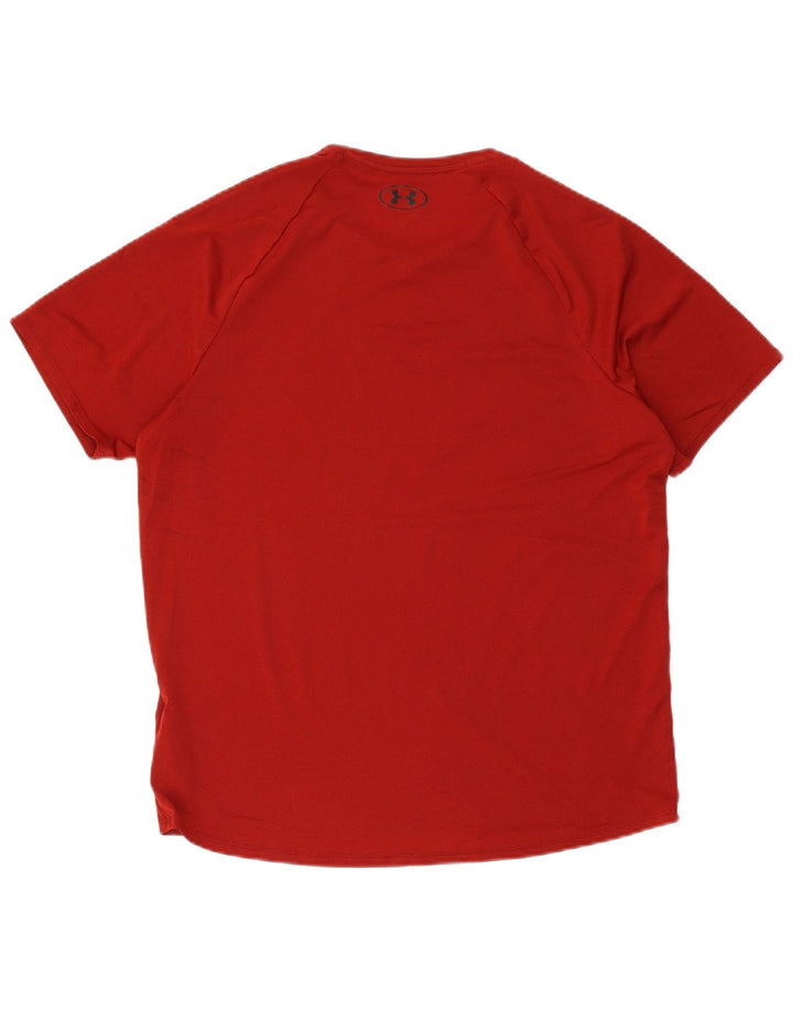 T-shirt da uomo Under Armour Top grande rosso in poliestere