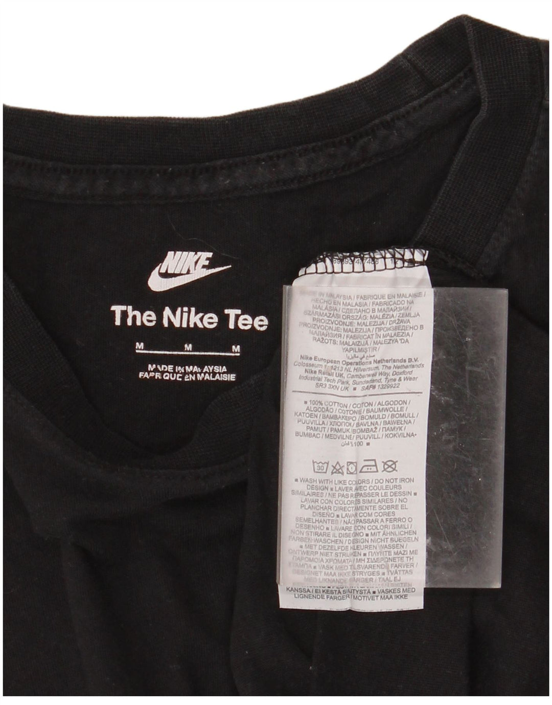 T-shirt da uomo NIKE Top media in cotone nero