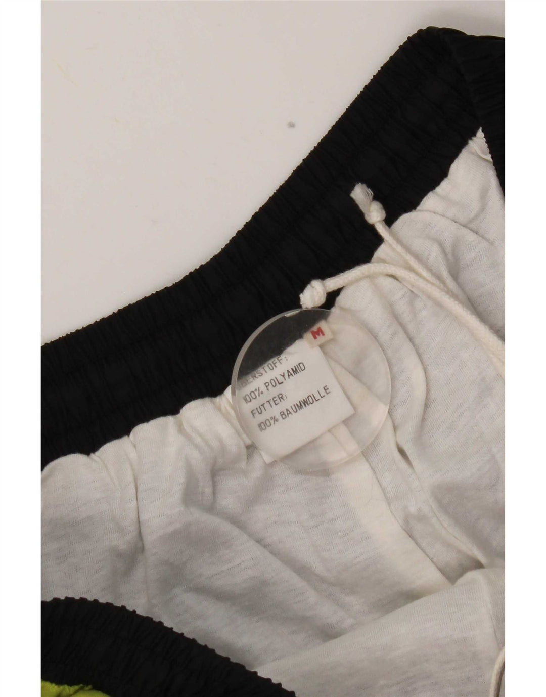 Pantaloni da tuta vintage da uomo Joggers Nylon color block medio nero