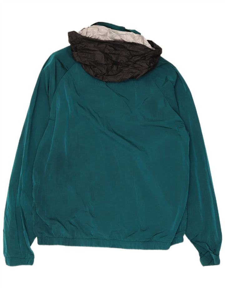 Giacca antipioggia da uomo con cappuccio SUPERDRY UK 42 XL Nylon color block verde