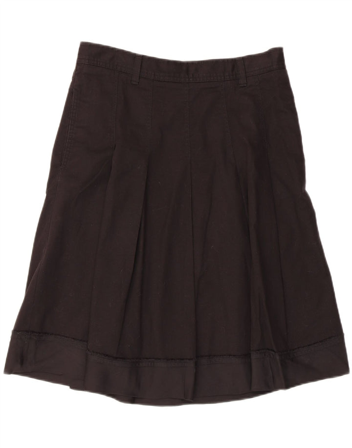 DKNY Womens Pleated Skirt US 6 Medium W28  Black Cotton