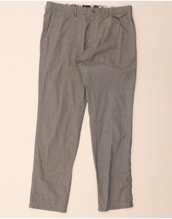 Pantaloni chino vestibilità regolare da uomo Hugo Boss IT 52 XL W38 L32 Gessato grigio