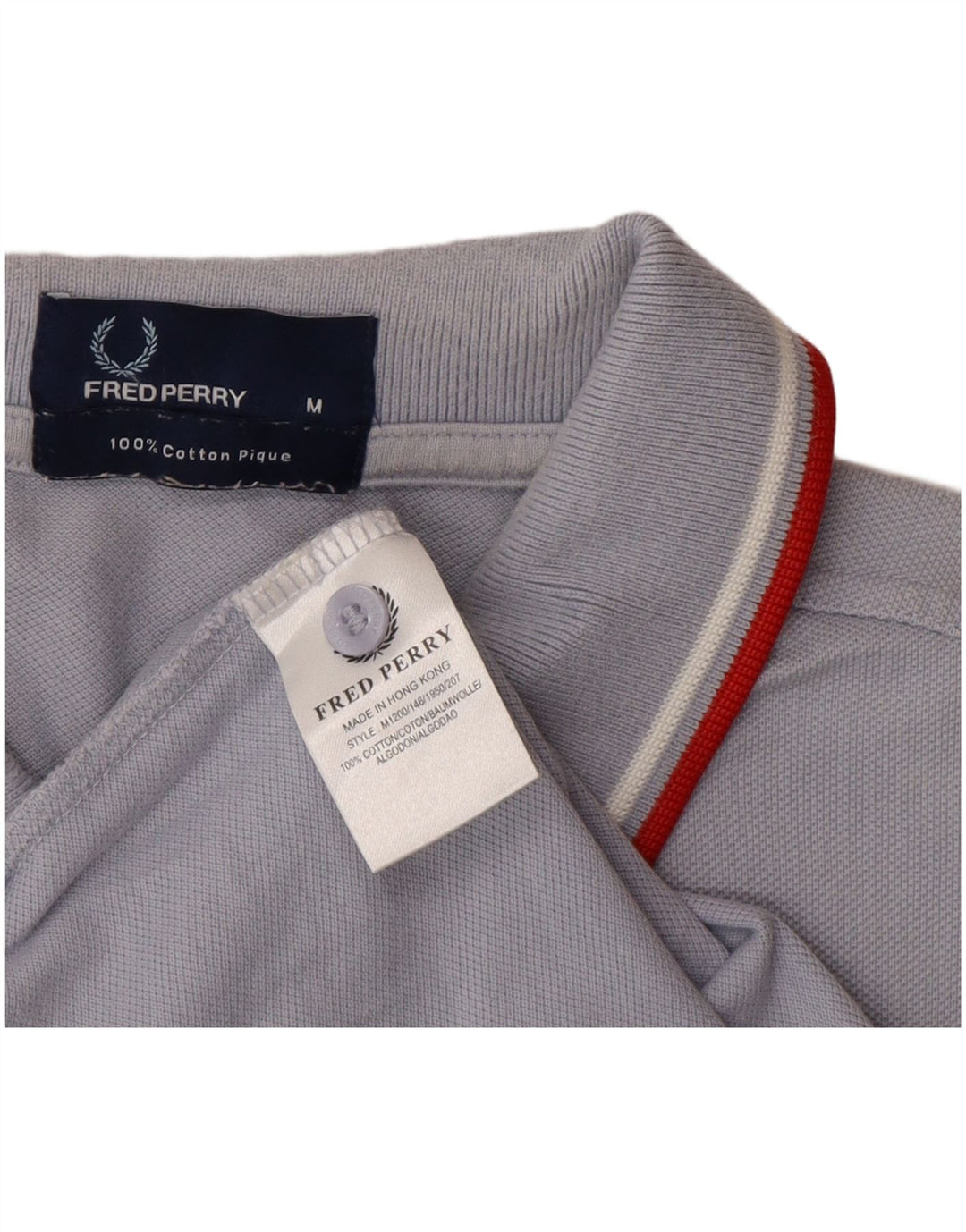 Polo da uomo Fred Perry in cotone grigio medio