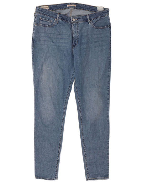 Levi's Donna 310 Shaping Super Skinny Jeans US 22 3XL W38 L32 Cotone Blu