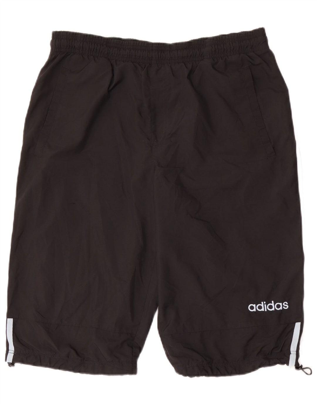 Pantaloncini sportivi da uomo Adidas medi neri in poliestere