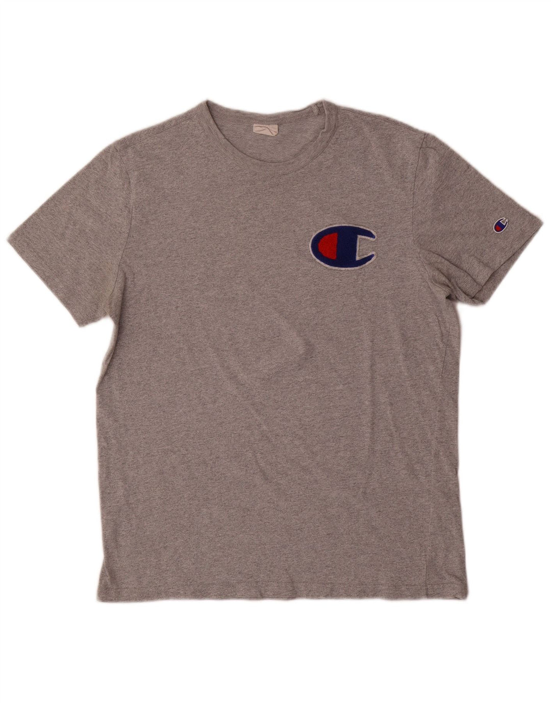 T-shirt grafica da uomo Champion Top grande in cotone grigio