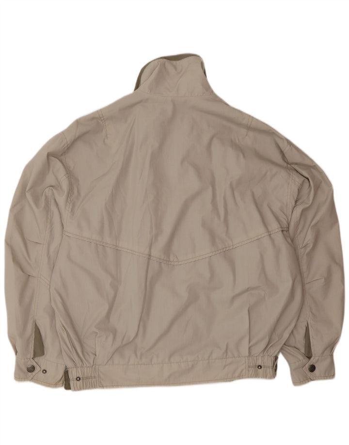 Giubbotto bomber vintage da uomo IT 50 Large Beige Poliestere