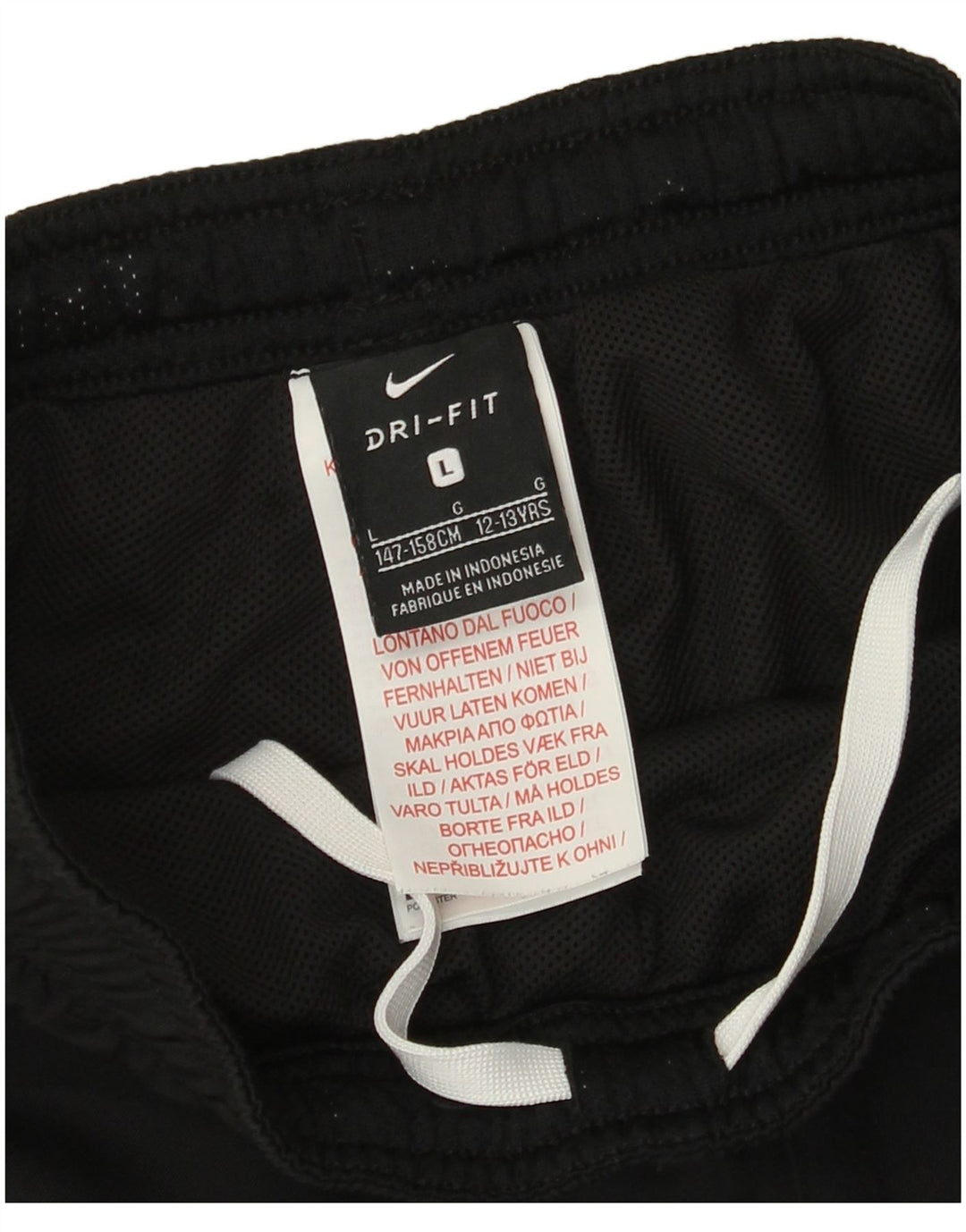 Pantaloni Nike Ragazzi Dri Fit Windbreaker 12-13 anni Large Nero Poliestere