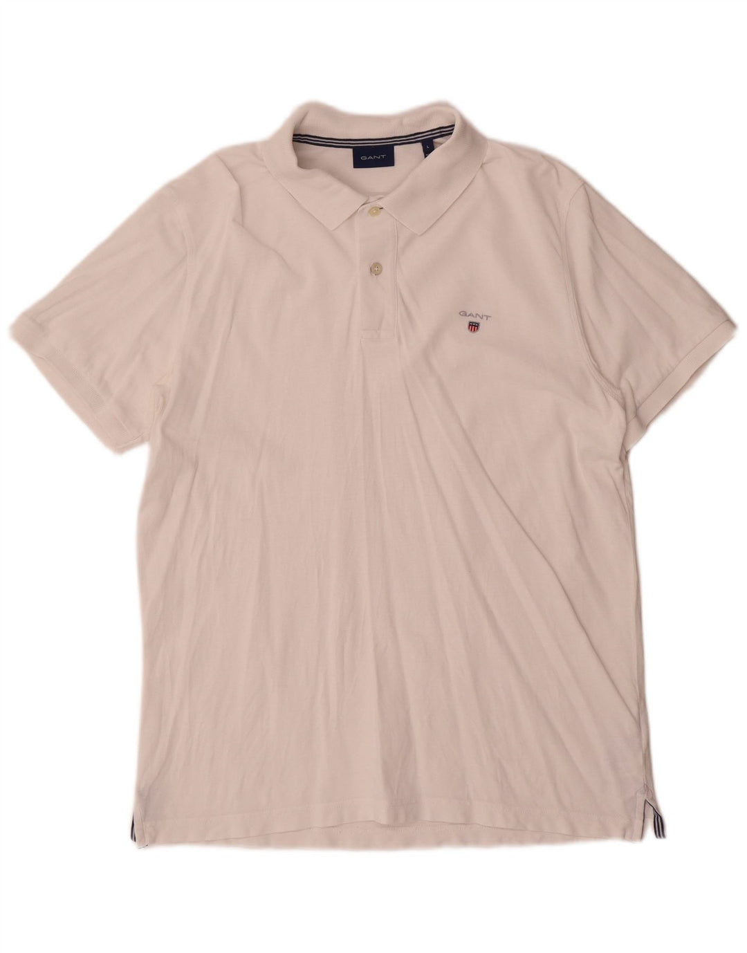 Polo da uomo Gant grande in cotone bianco