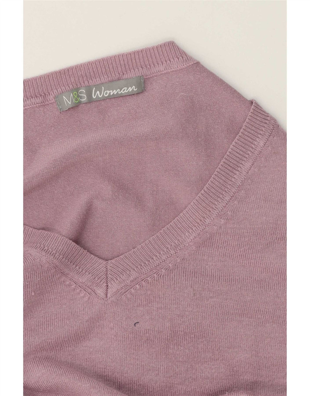 Maglione maglione con scollo a V da donna Marks & Spencer UK 16 grande viola