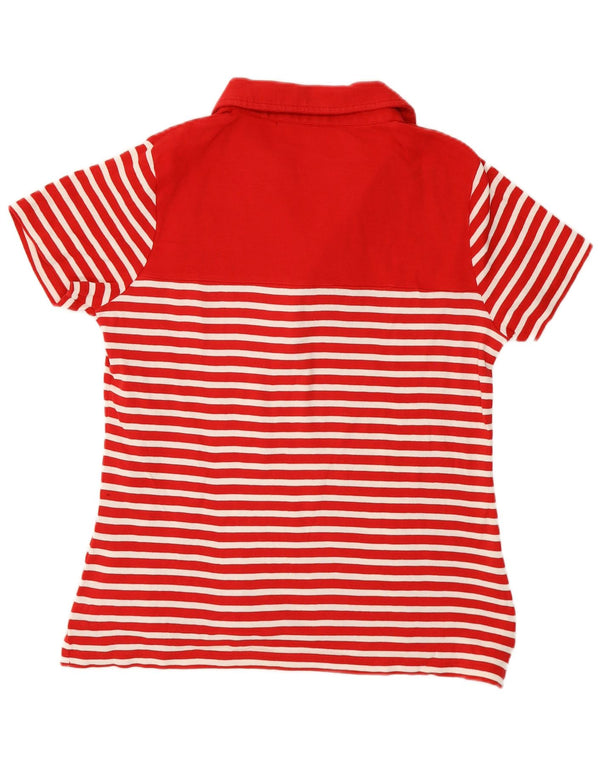 Polo grafica da donna Tommy Hilfiger UK 14 grande cotone a righe rosse