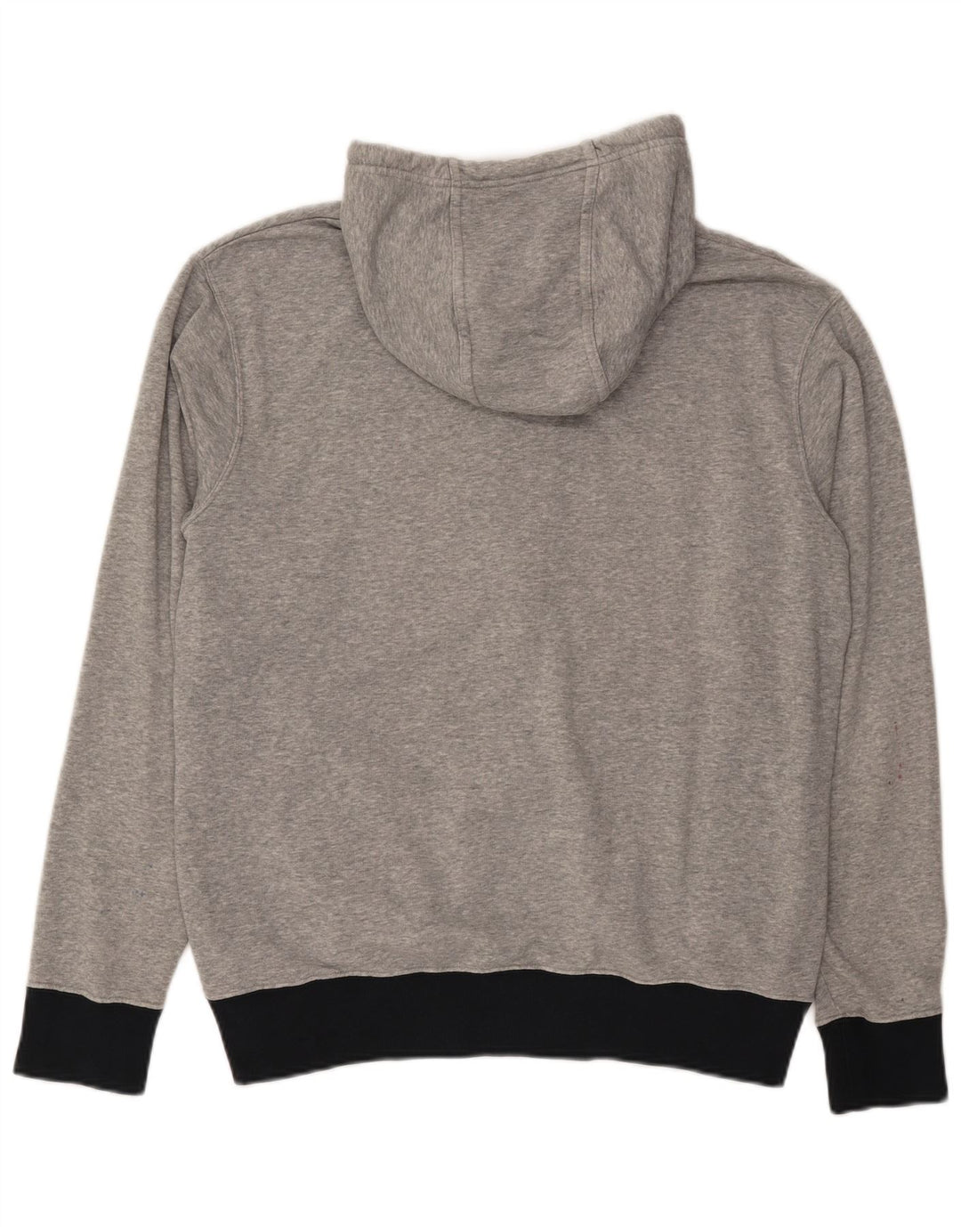 JORDAN Mens Zip Hoodie Sweater Large Grey Colourblock Cotton