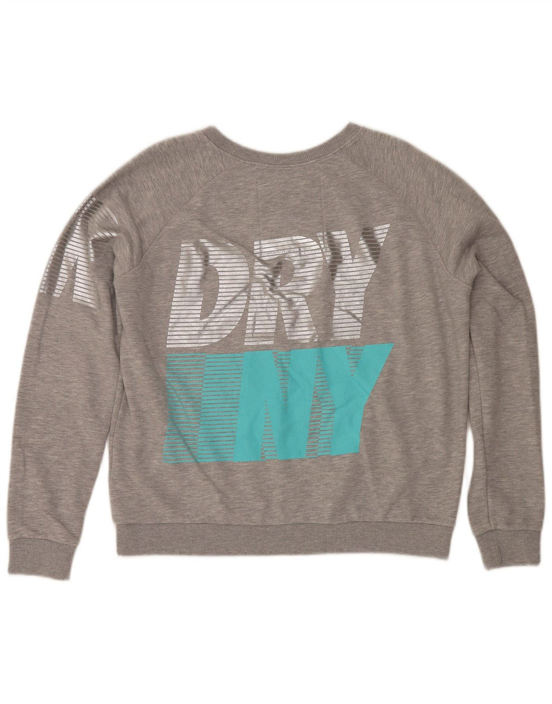 Felpa con grafica da donna Superdry Maglione UK 16 Large Grey Flecked