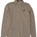 Conte of Florence Felpa con collo con zip da uomo Maglione grigio medio chiazzato