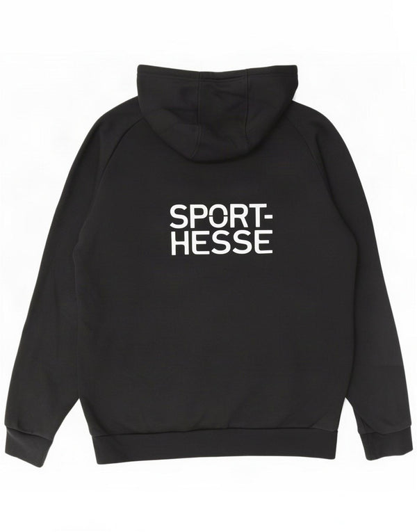 Adidas Felpa con cappuccio grafica da uomo grande in cotone nero