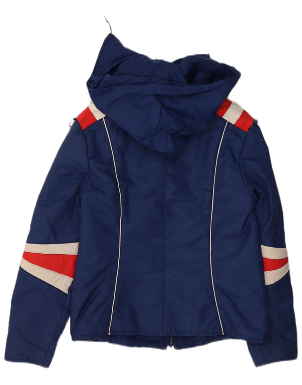 Giacca da sci con cappuccio da donna Silvretta IT 42 Medium Blu Navy Colourblock