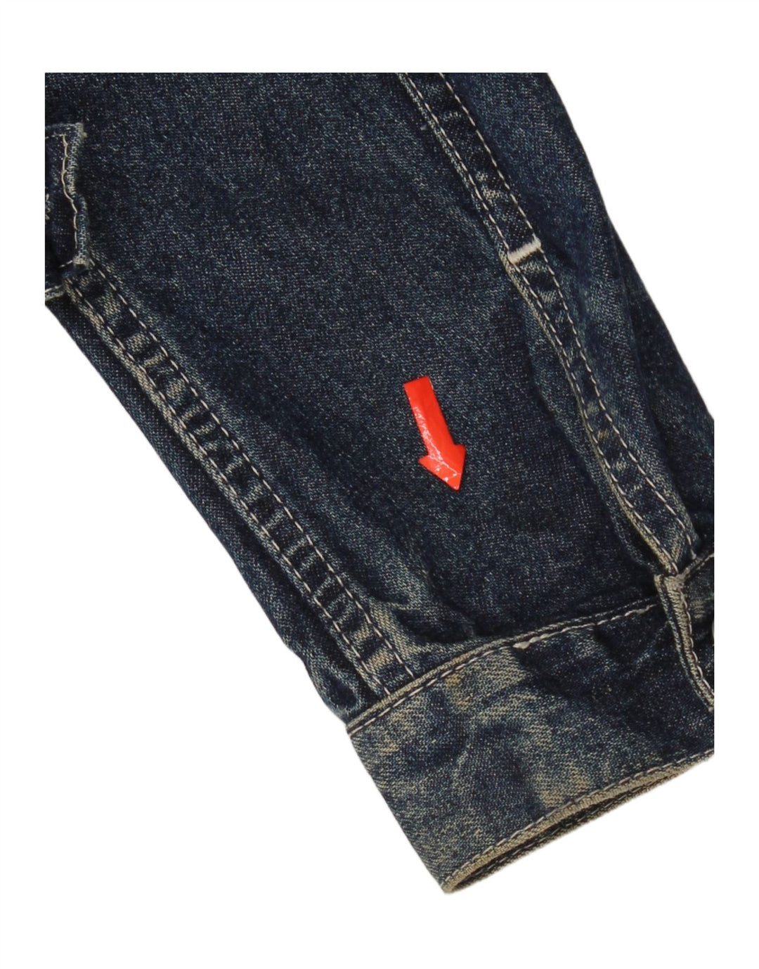 Giacca in denim corto da donna Benetton UK 10 piccolo cotone blu