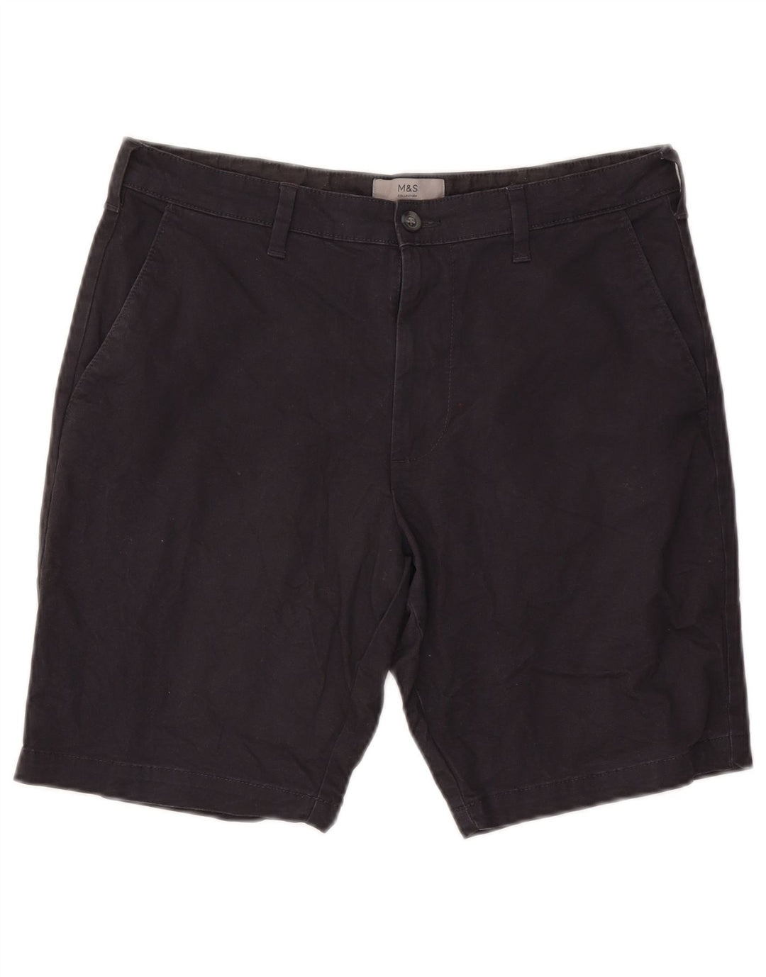 Pantaloncini chino da uomo Marks & Spencer W34 grandi in cotone blu navy