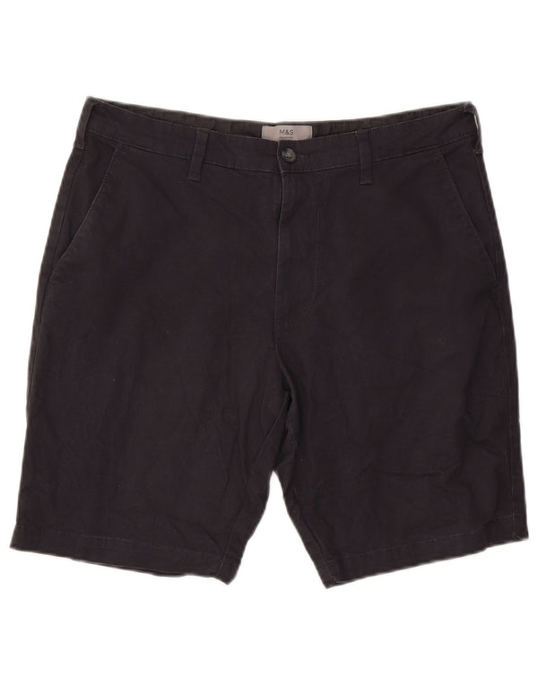 Pantaloncini chino da uomo Marks & Spencer W34 grandi in cotone blu navy