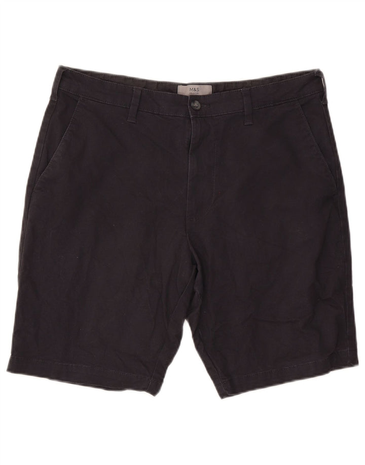 Pantaloncini chino da uomo Marks & Spencer W34 grandi in cotone blu navy