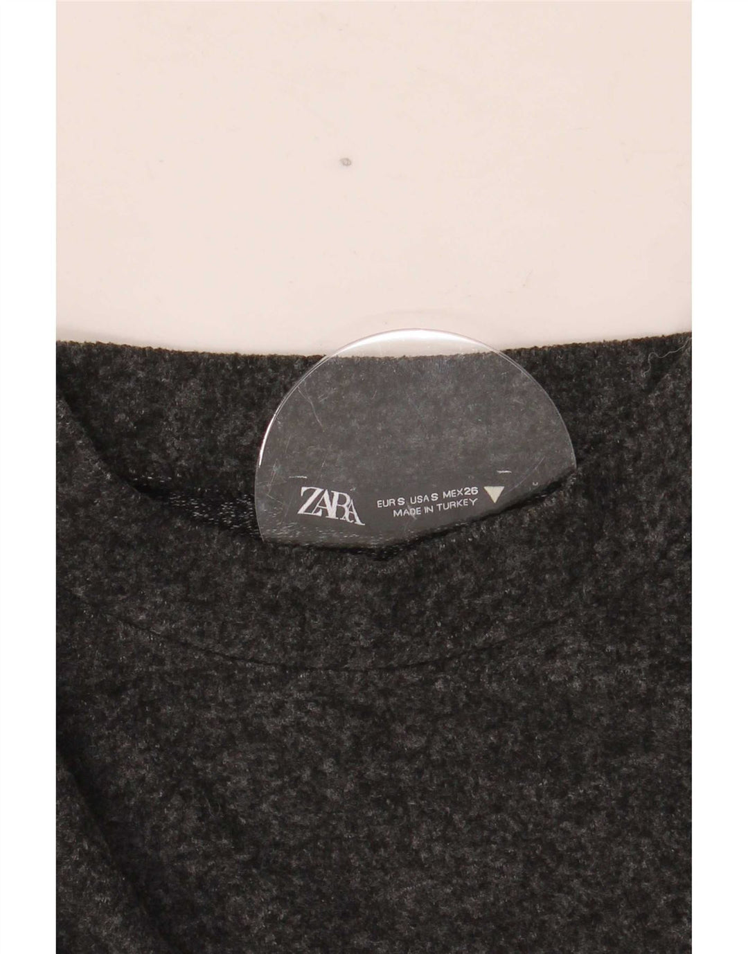 Top Zara da donna a maniche lunghe UK 10 piccolo grigio