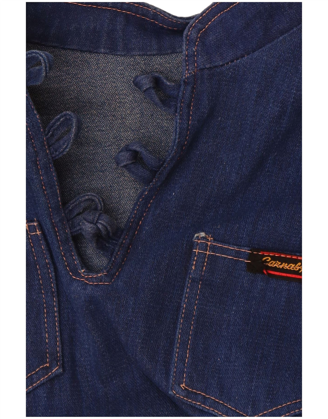 Abito in denim da donna VINTAGE UK 14 Blu medio