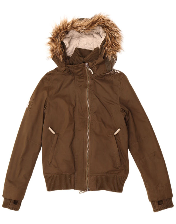 Giacca a vento con cappuccio da uomo Superdry The Windbomber UK 36 Small Khaki