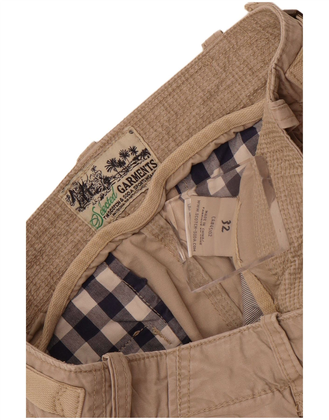 Pantaloncini cargo da uomo Scotch & Soda W32 cotone beige medio