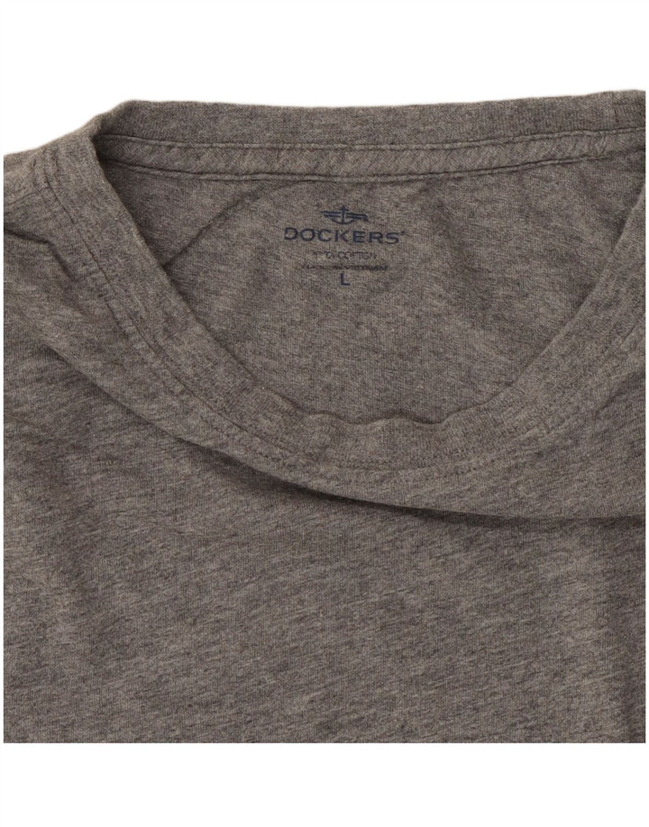 DOCKERS T-shirt da uomo Top grande in cotone grigio