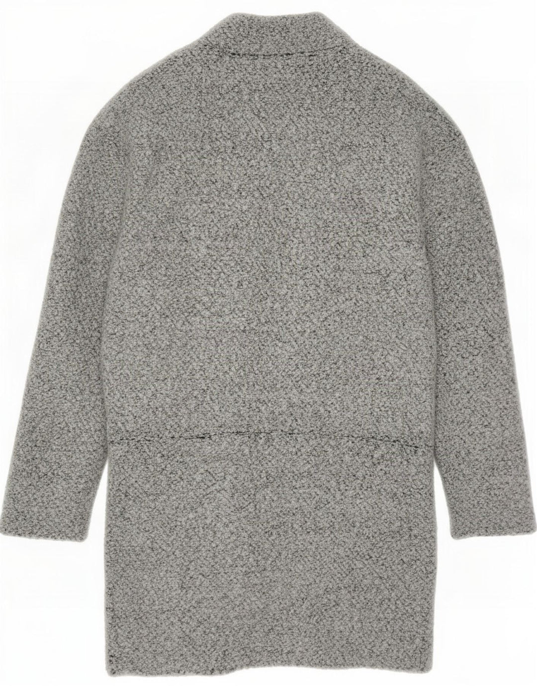 Maglione cardigan lungo da donna Marks & Spencer UK 8 piccolo poliestere grigio