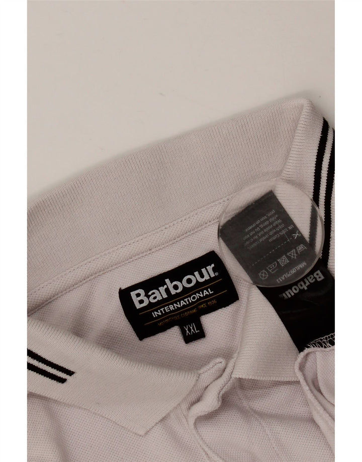 Polo Uomo BARBOUR 2XL Cotone a Righe Bianche
