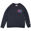 CHAMPION Felpa con grafica da uomo Maglione medio in cotone blu navy