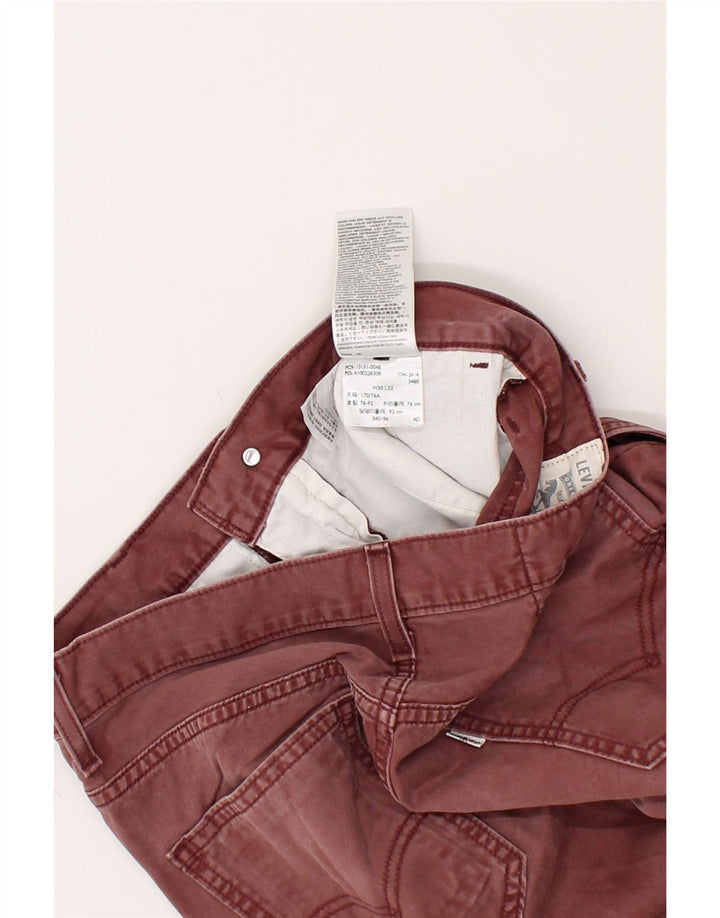 LEVI'S Mens Slim Chino Trousers  W30 L32 Maroon Cotton Vintage Levi's and Second-Hand Levi's from Messina Hembry 