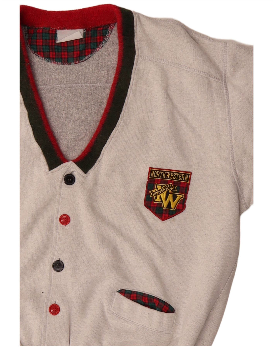 Maglione cardigan grafico da uomo North Western XL grigio