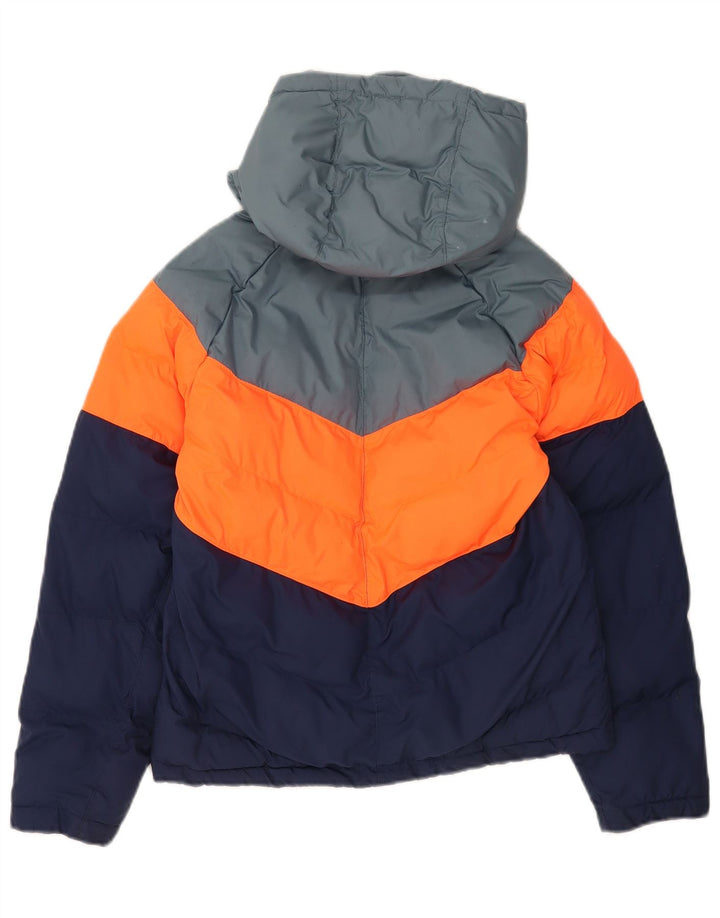 Giacca imbottita con cappuccio Nike da ragazzo 12-13 anni Large Blu Navy Colourblock