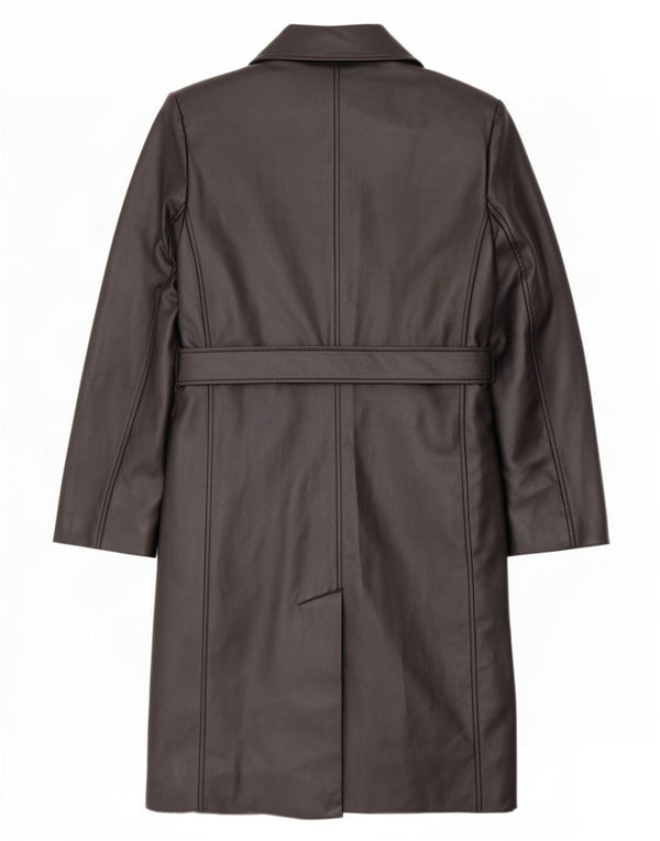 Soprabito oversize in ecopelle da donna Zara UK 10 piccolo in poliuretano nero