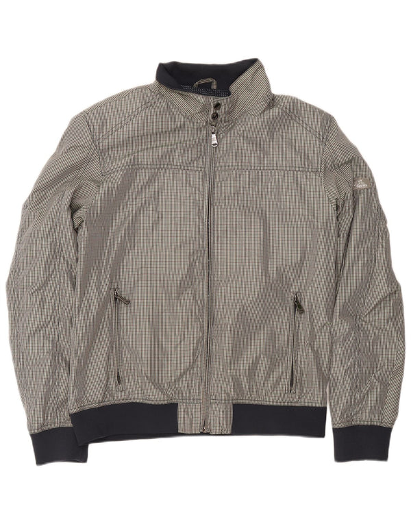 Giubbotto bomber da uomo Yes Zee UK 42 XL Poliestere a quadri grigio