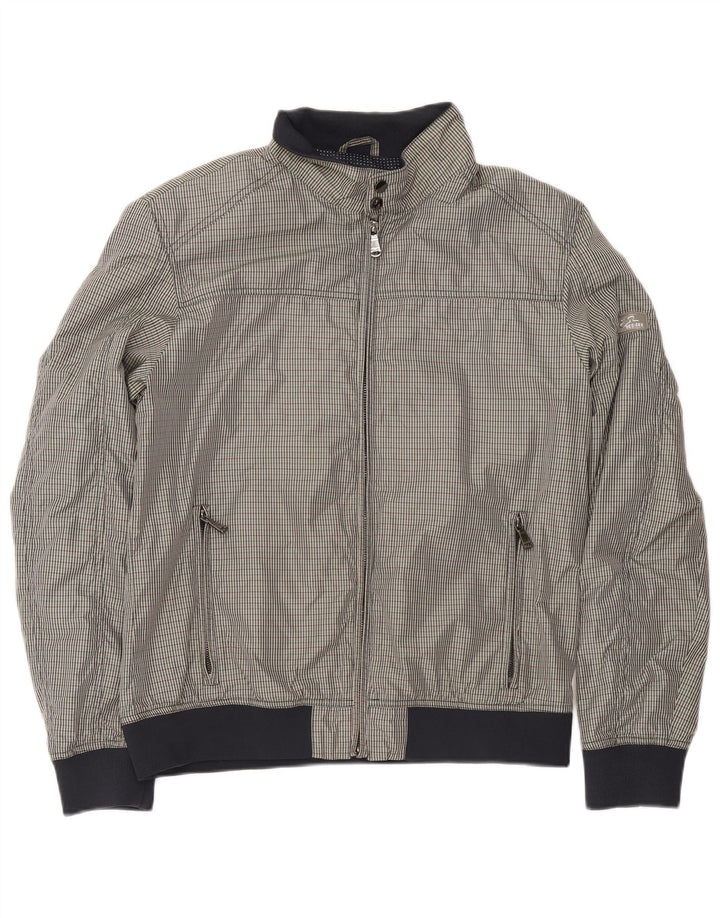 Giubbotto bomber da uomo Yes Zee UK 42 XL Poliestere a quadri grigio