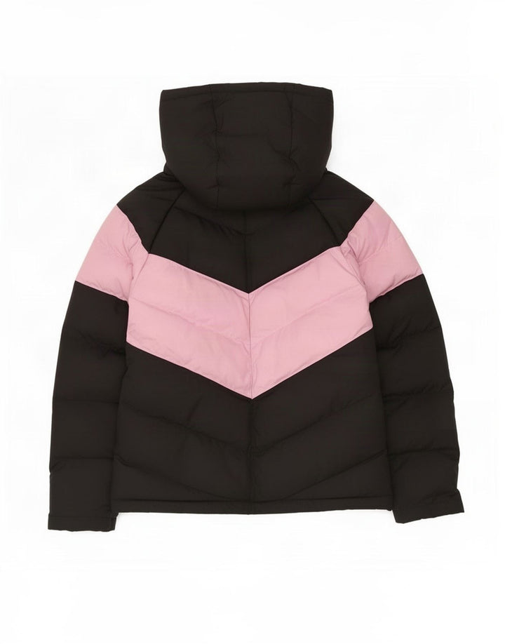 Giacca imbottita con cappuccio Nike per ragazze 8-9 anni piccola in poliestere color block nero