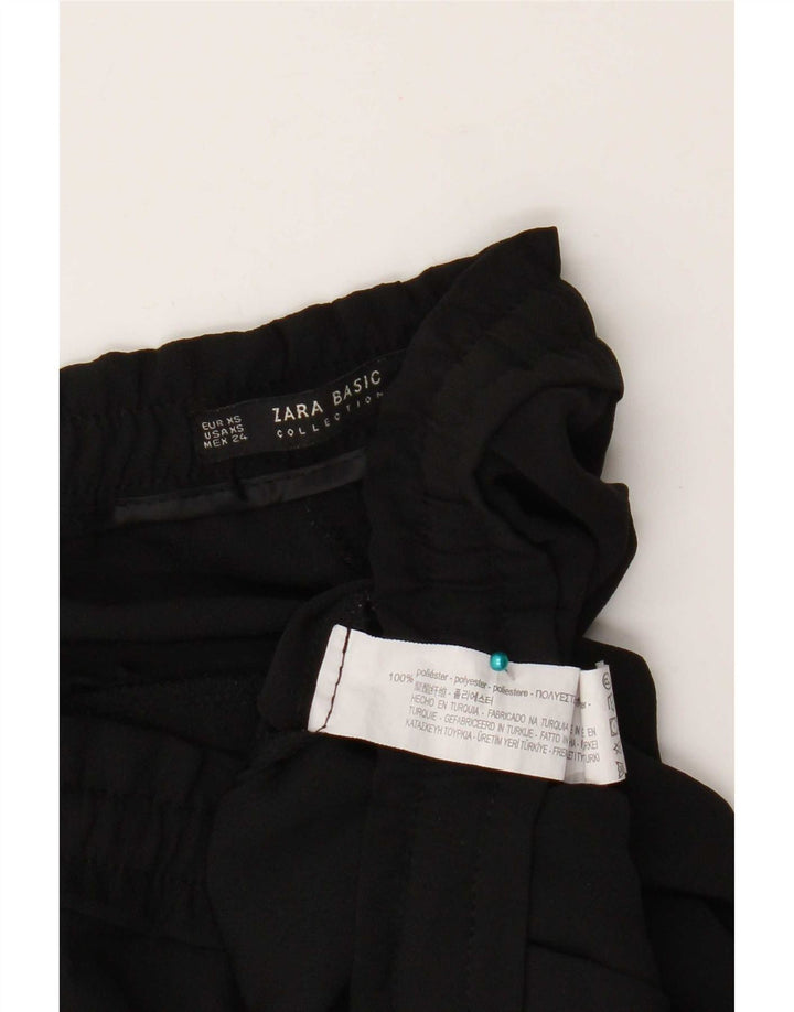 Pantaloni corti con pegging da donna Zara XS W24 L23 poliestere nero